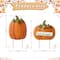 Glitzhome® 2ft. Fall Metal Embossed Glitter Pumpkin Yard Stake, 2ct.